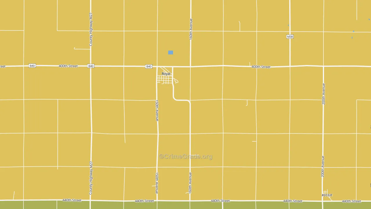 Royal, IA Map of Theft Rates