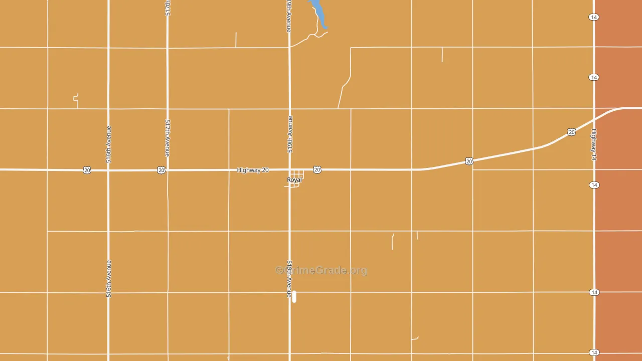 Royal, NE Map of Theft Rates