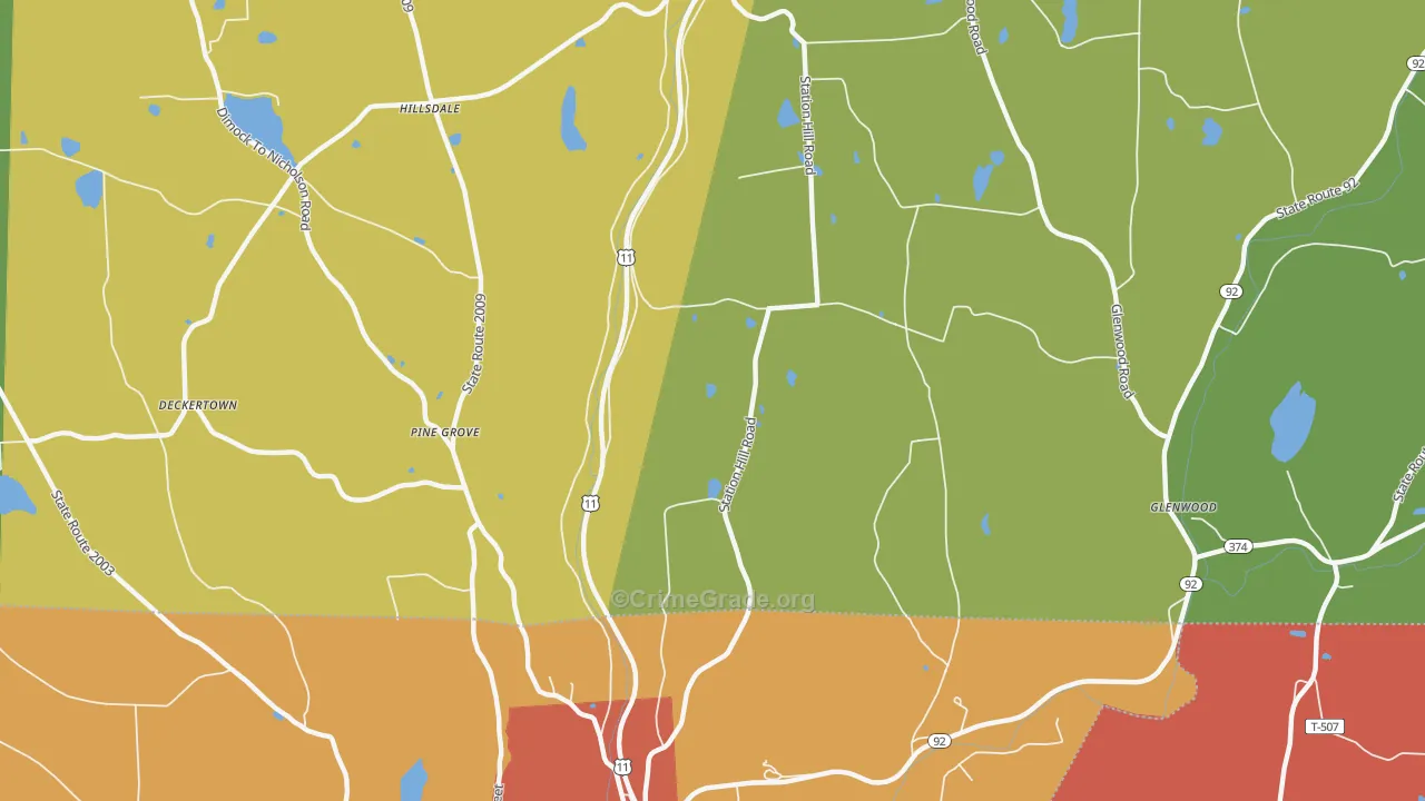 Royal, PA Map of Theft Rates