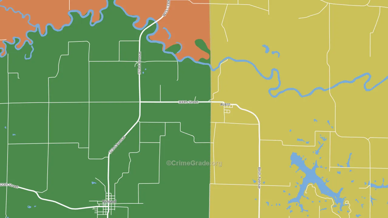 Rubio, IA Map of Theft Rates