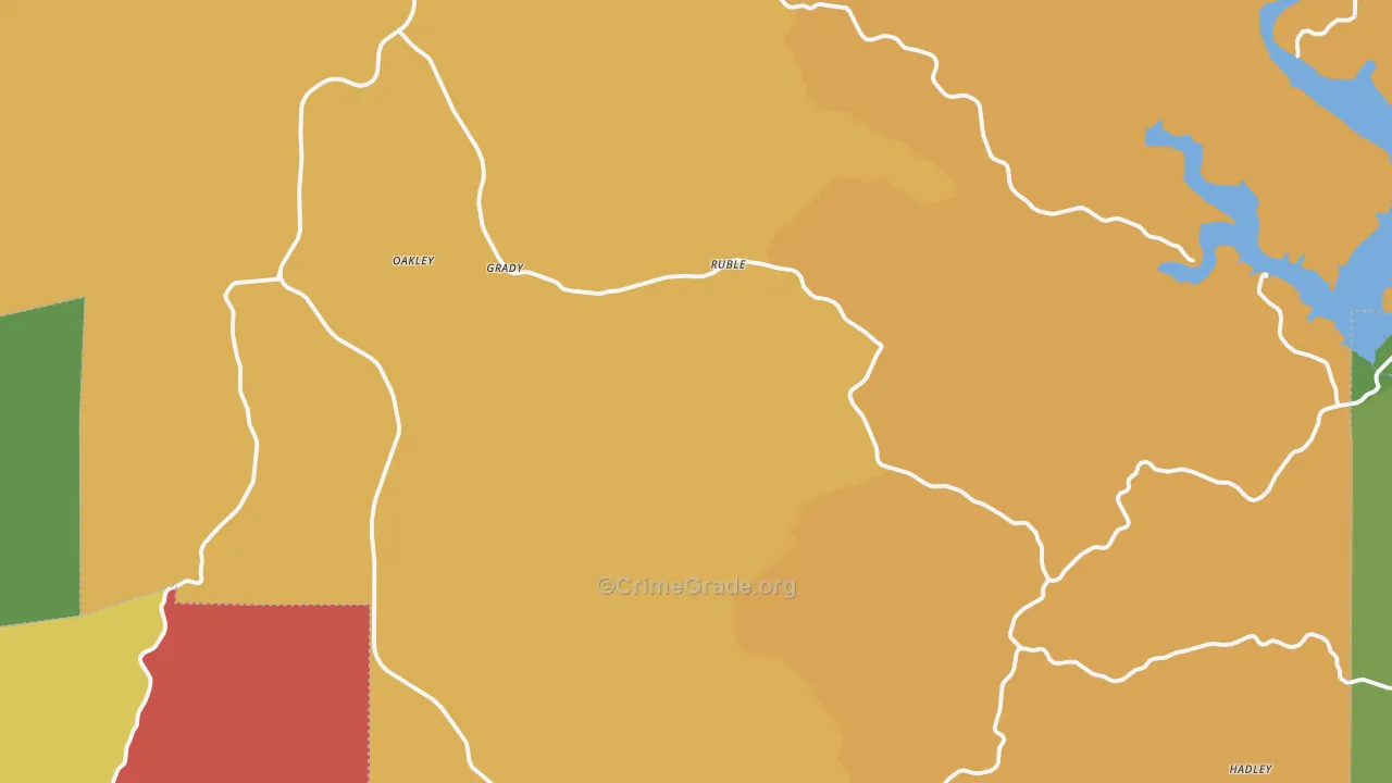 Ruble, MO Map of Theft Rates