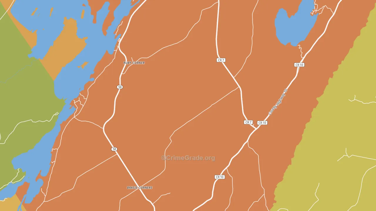 Ruby Corner, NY Map of Theft Rates