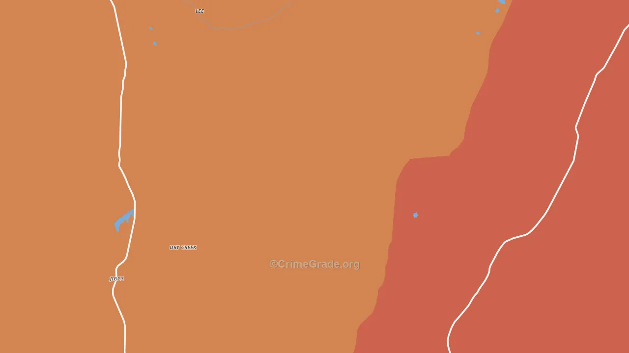 Ruby Valley, NV Map of Theft Rates