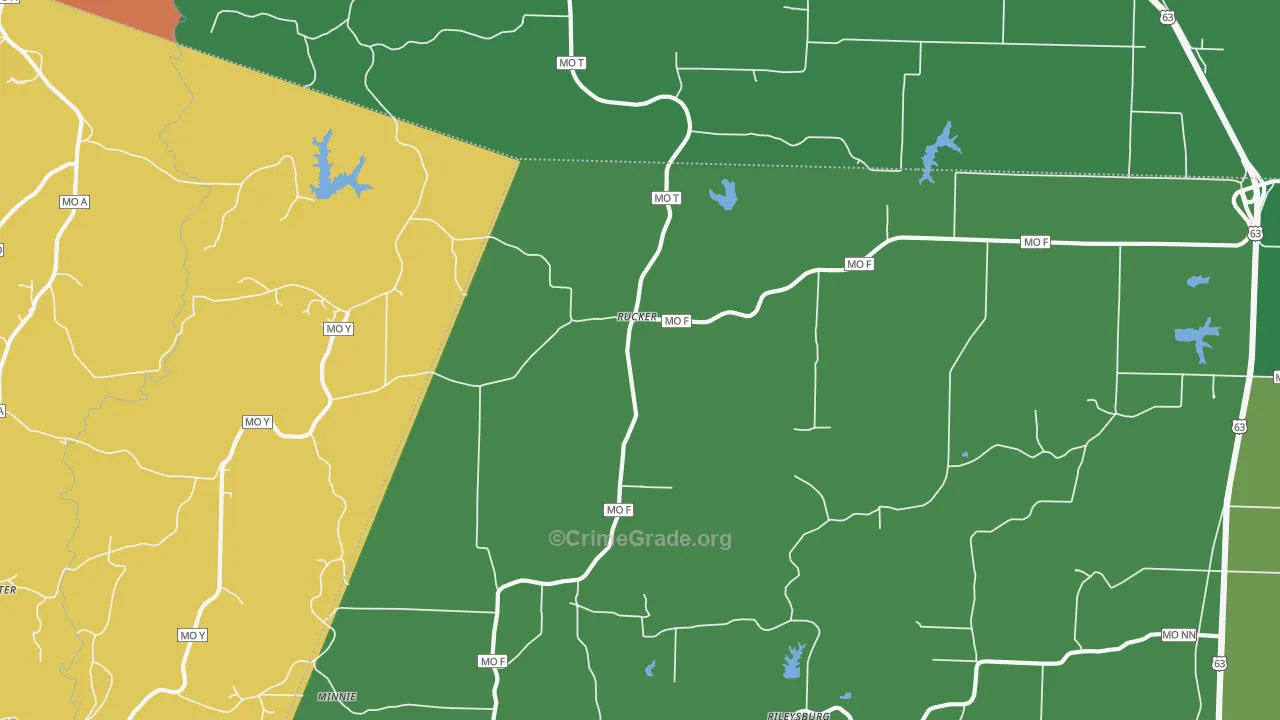 Rucker, MO Map of Theft Rates