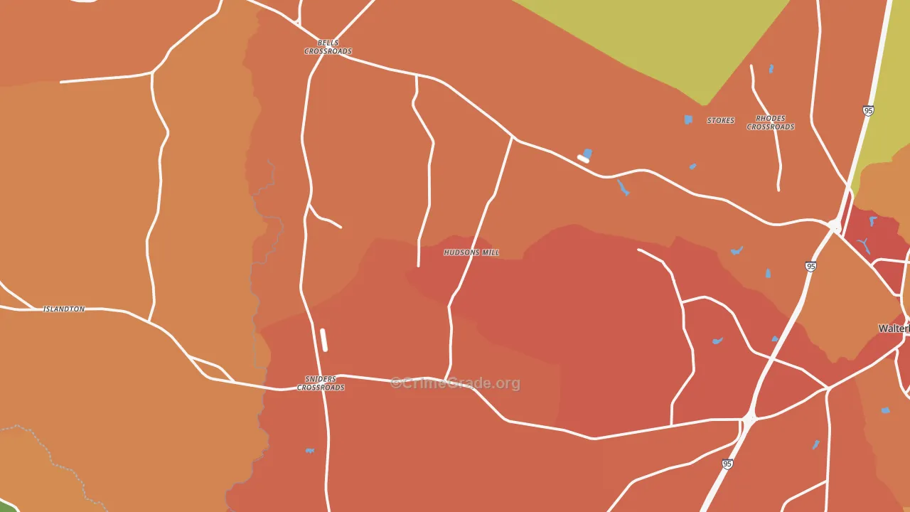 Ruffin, SC Map of Theft Rates