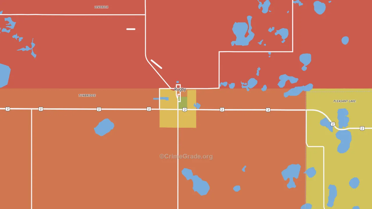 Rugby, ND Map of Theft Rates