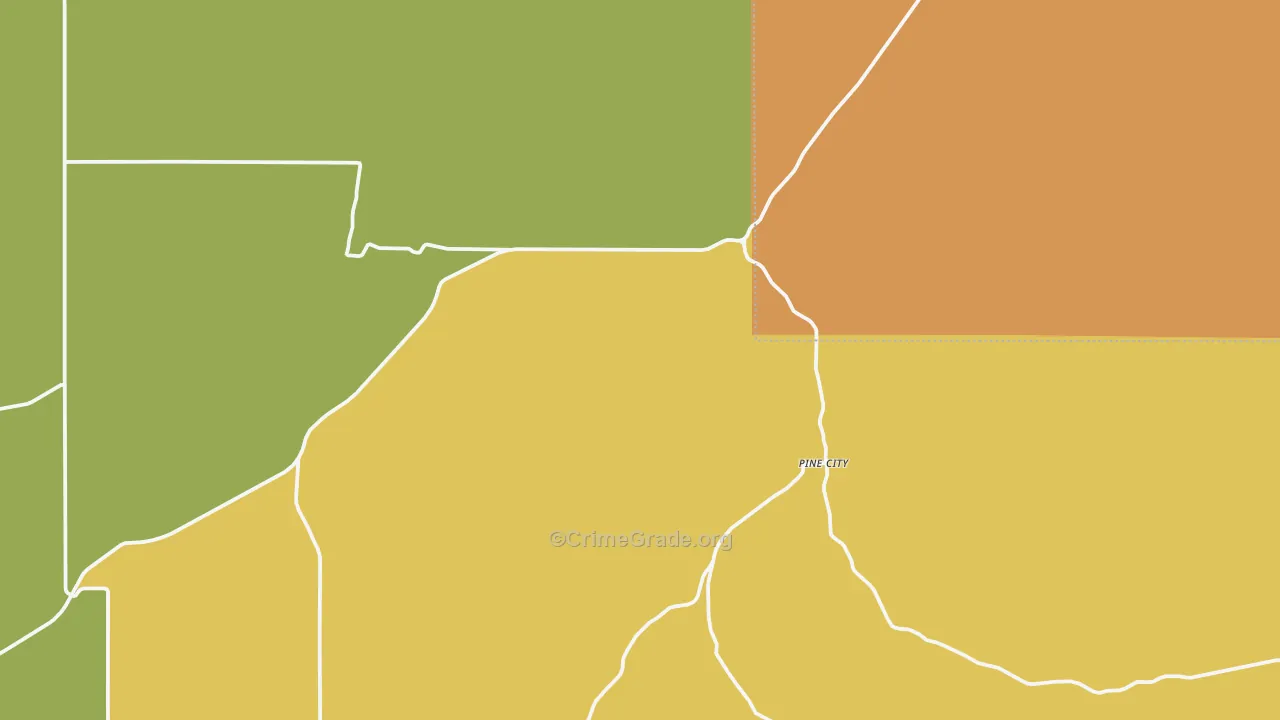 Ruggs, OR Map of Theft Rates