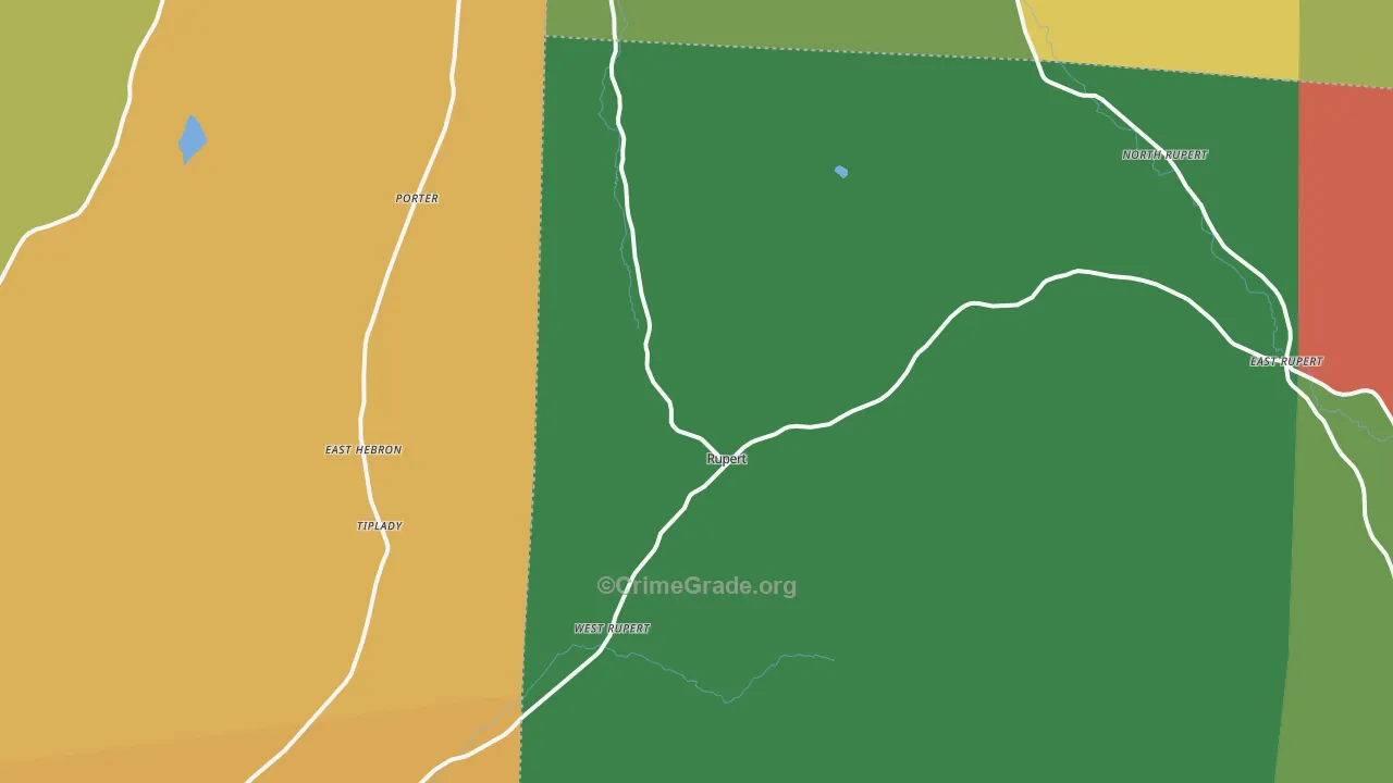 Rupert, VT Map of Theft Rates