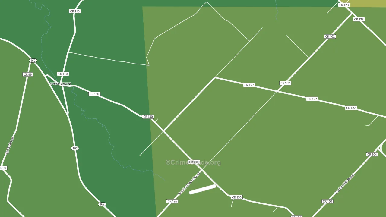Rural Grove, NY Map of Theft Rates