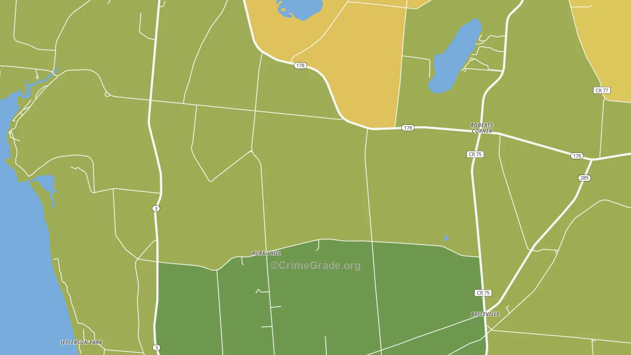 Rural Hill, NY Map of Theft Rates