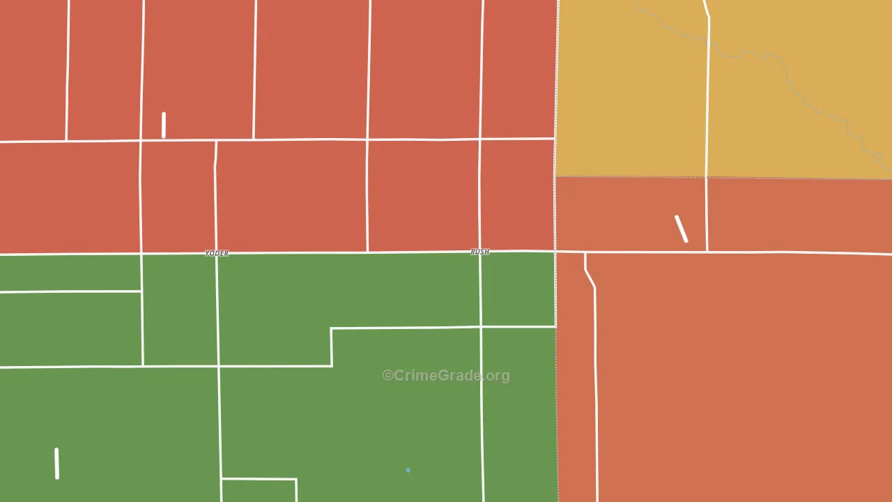 Rush, CO Map of Theft Rates