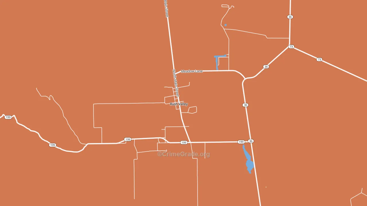 Rush Valley, UT Map of Theft Rates