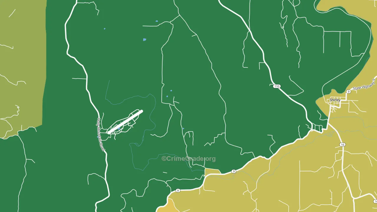Rushing, AR Map of Theft Rates
