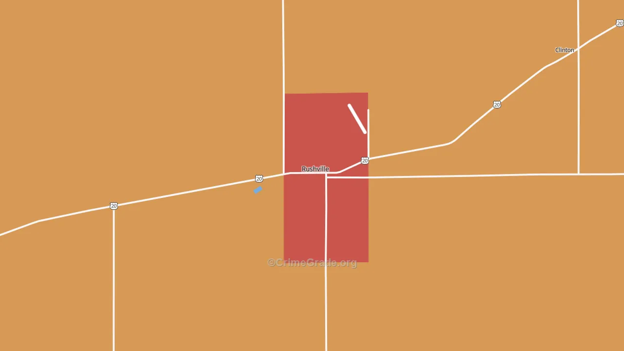 Rushville, NE Map of Theft Rates