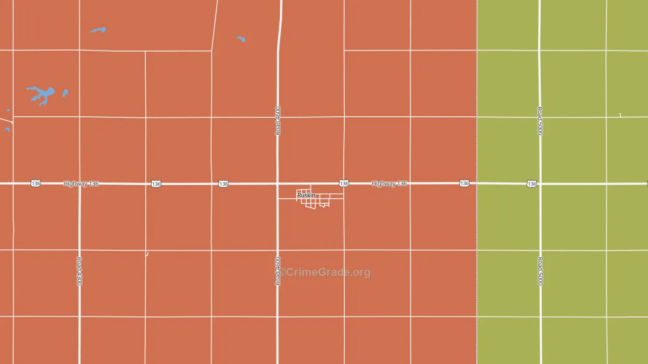 Ruskin, NE Map of Theft Rates