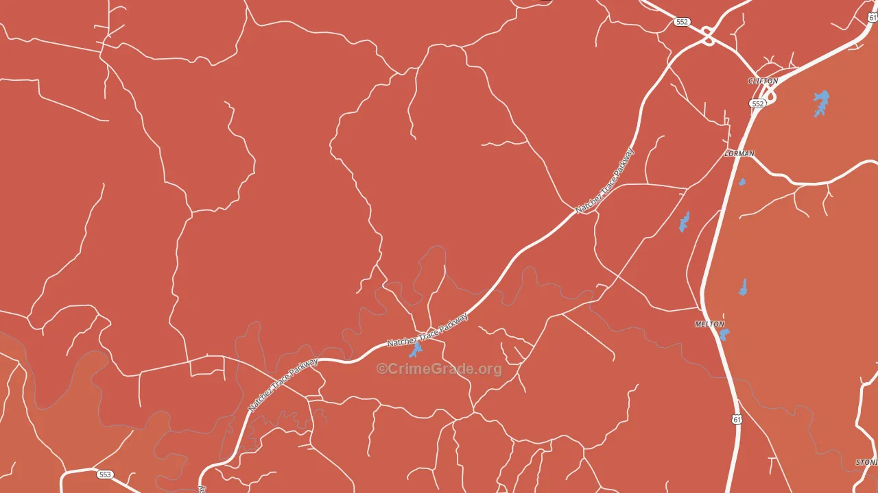Russum, MS Map of Theft Rates
