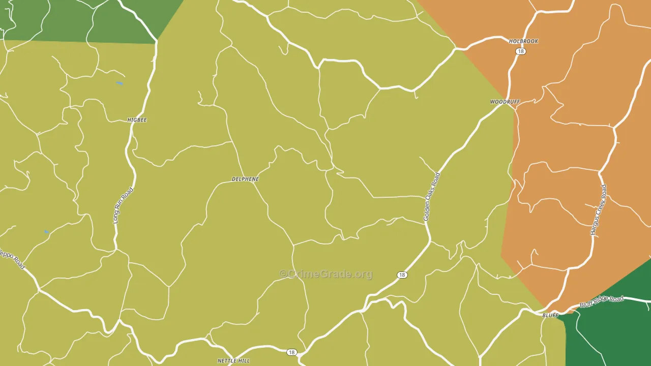 Rutan, PA Map of Theft Rates