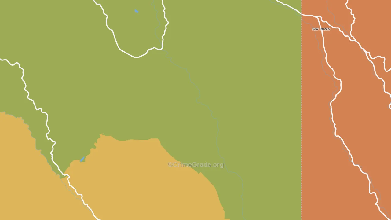 Ruth, CA Map of Theft Rates