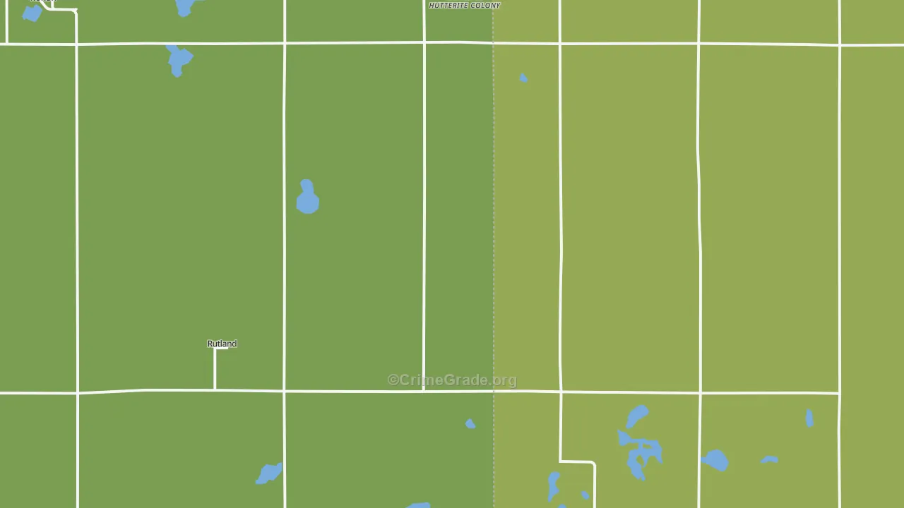Rutland, SD Map of Theft Rates