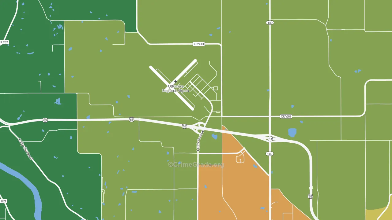 Rutledge, IA Map of Theft Rates