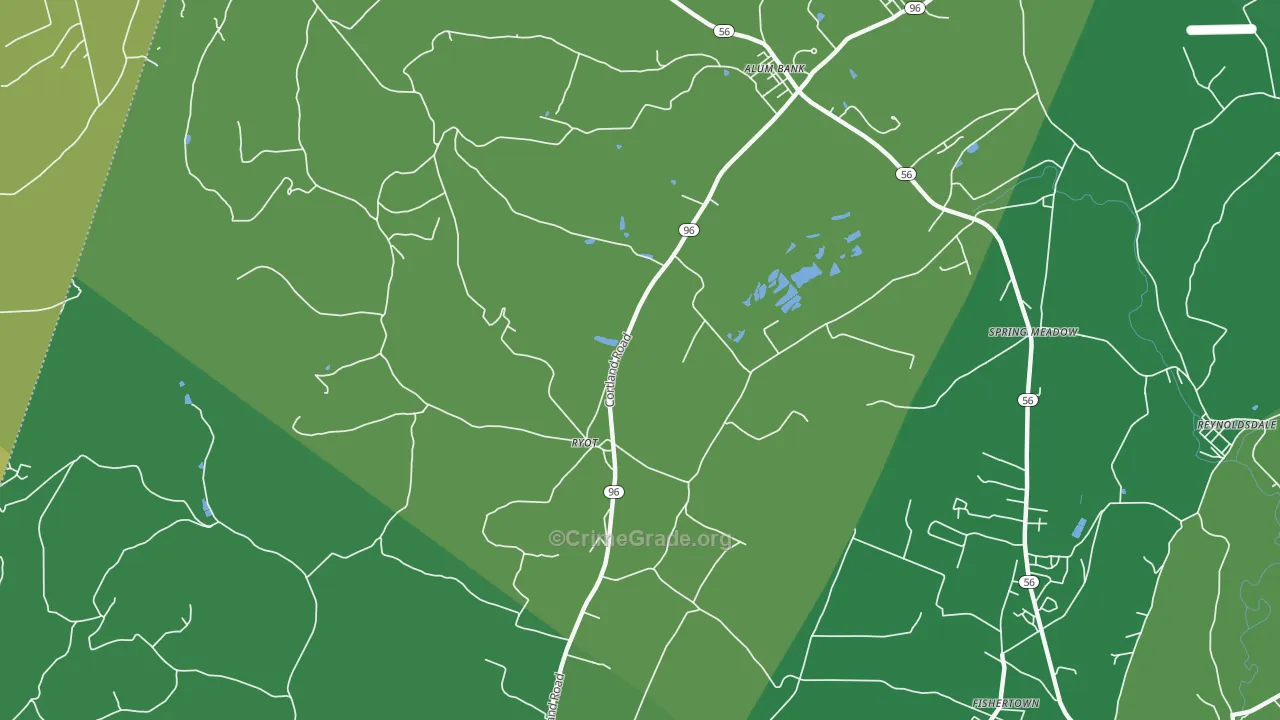Ryot, PA Map of Theft Rates