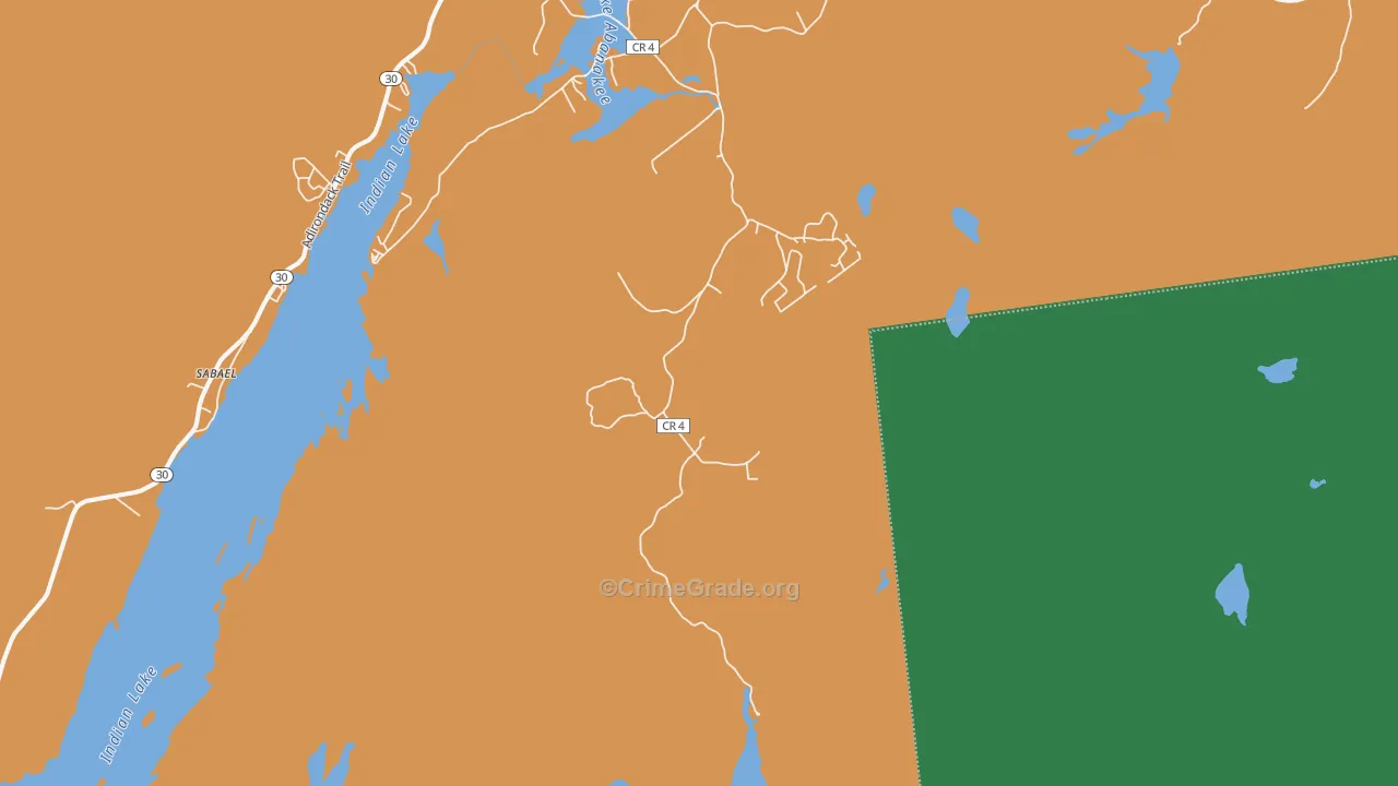 Sabael, NY Map of Theft Rates