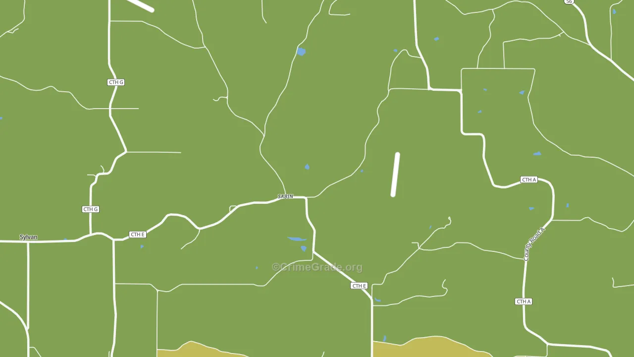 Sabin, WI Map of Theft Rates