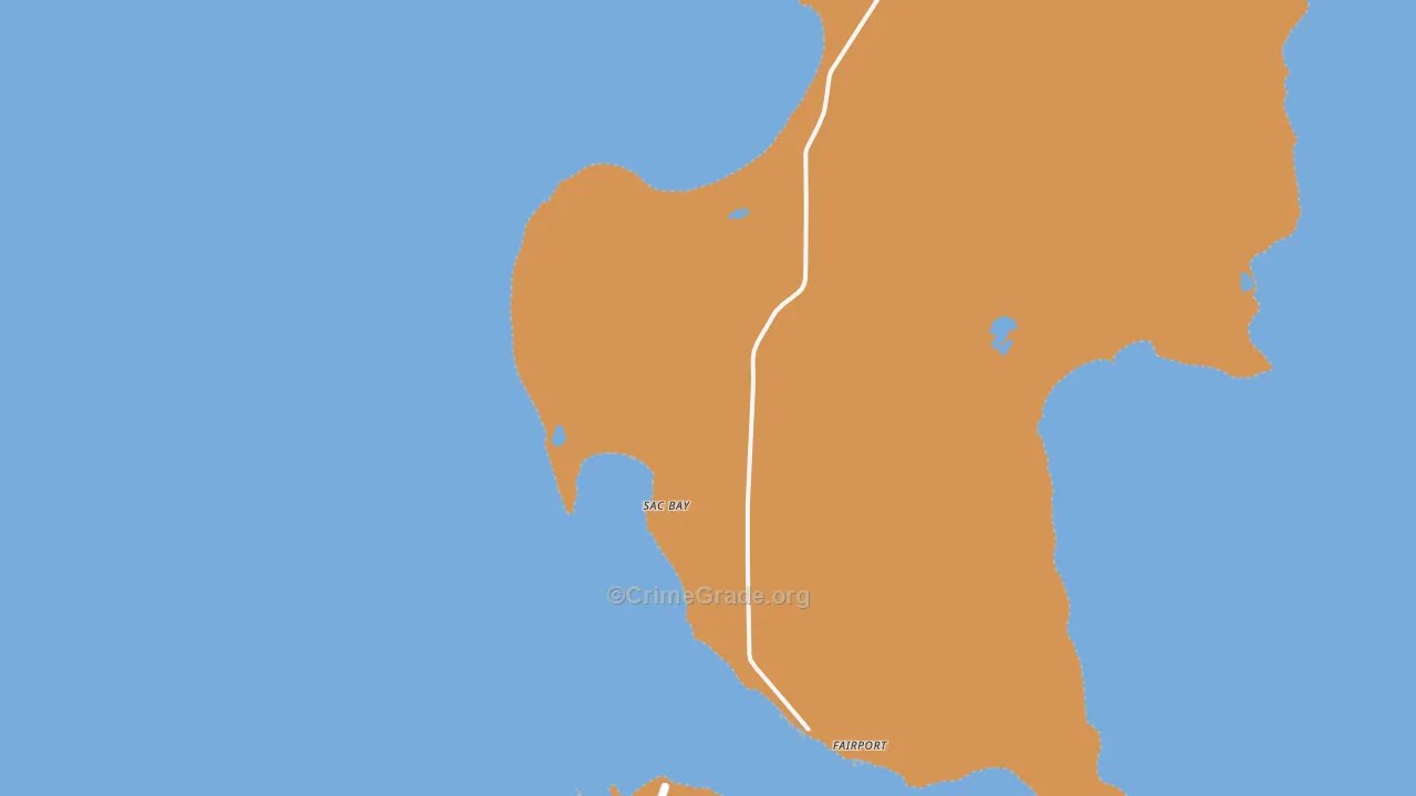 Sac Bay, MI Map of Theft Rates