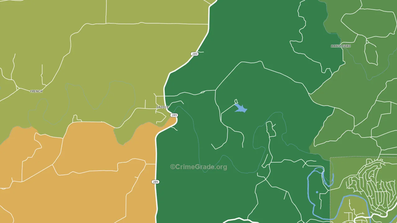 Saddle, AR Map of Theft Rates