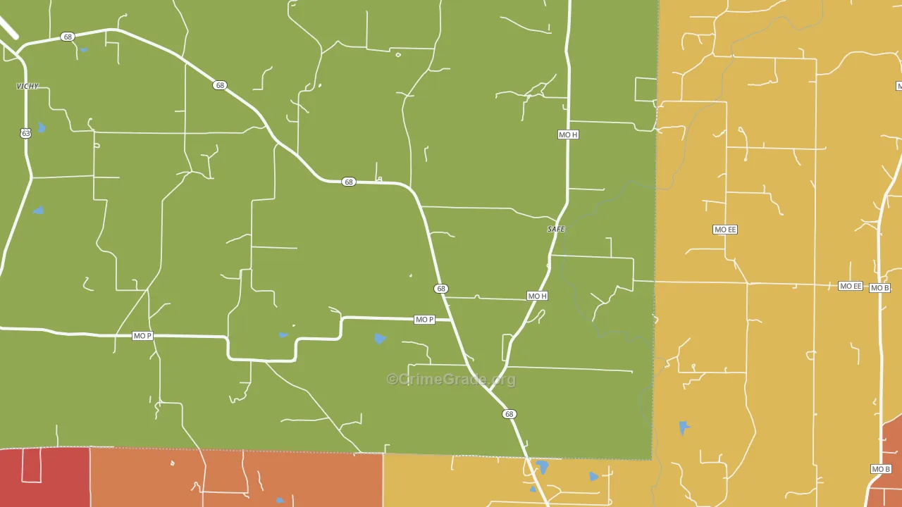 Safe, MO Map of Theft Rates