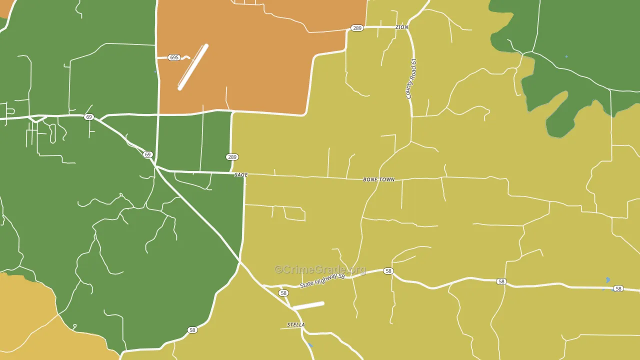 Sage, AR Map of Theft Rates