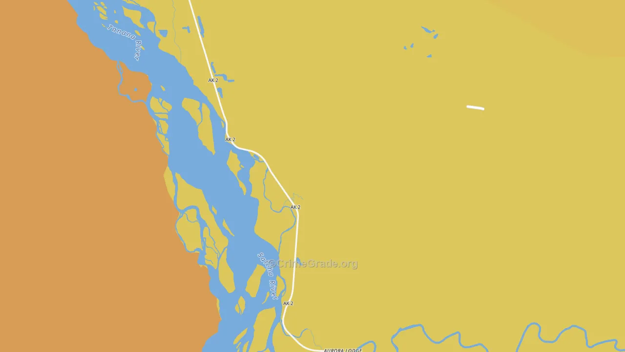 Salcha, AK Map of Theft Rates
