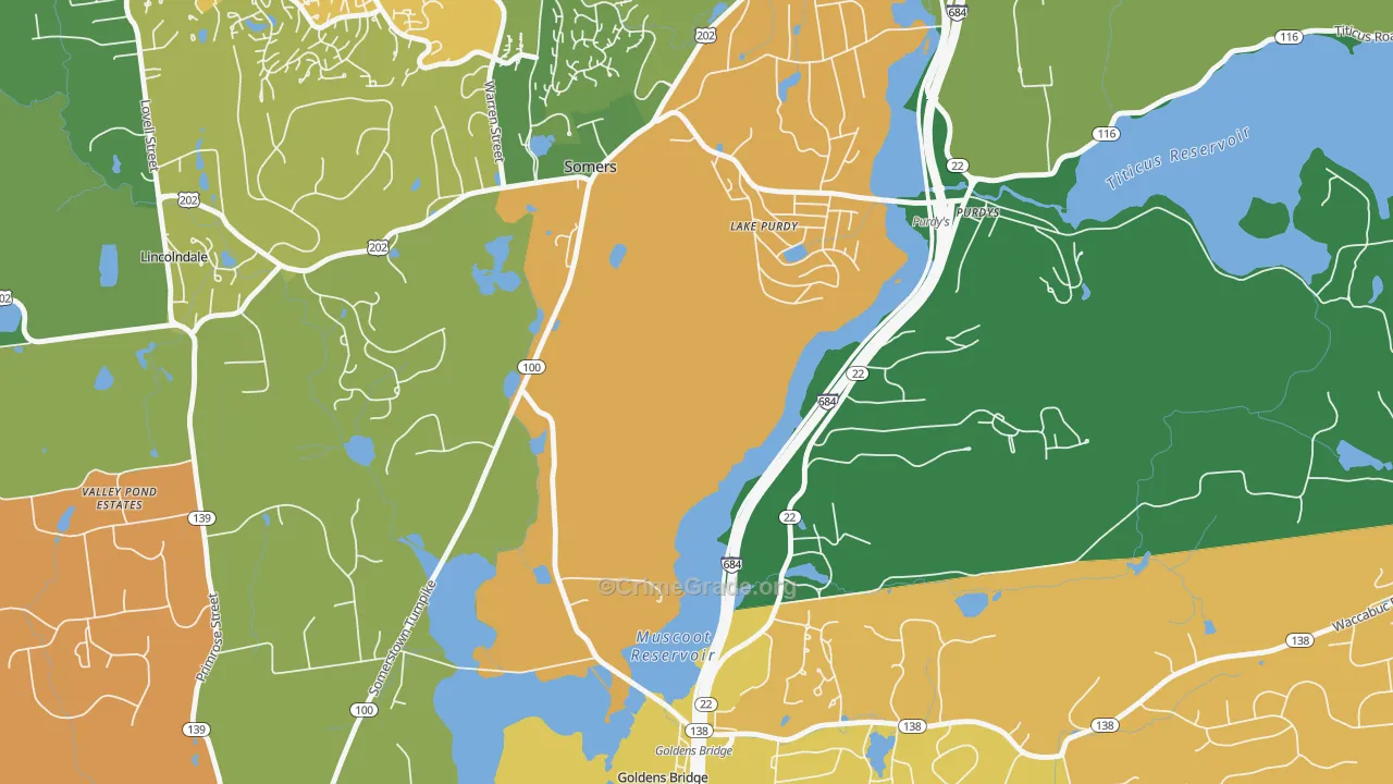 Salem Center, NY Map of Theft Rates