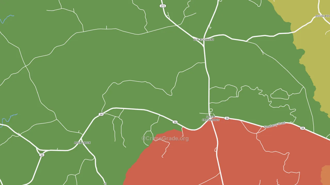 Salem Crossroads, SC Map of Theft Rates