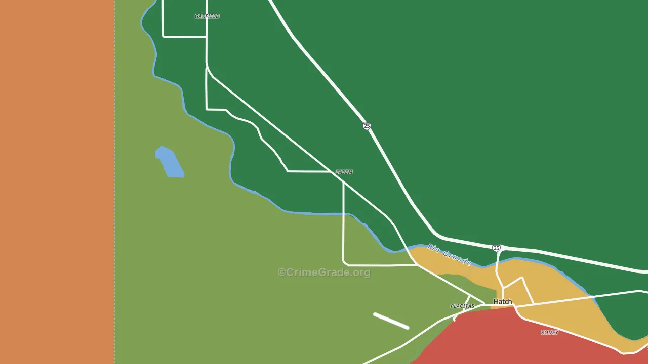 Salem, NM Map of Theft Rates
