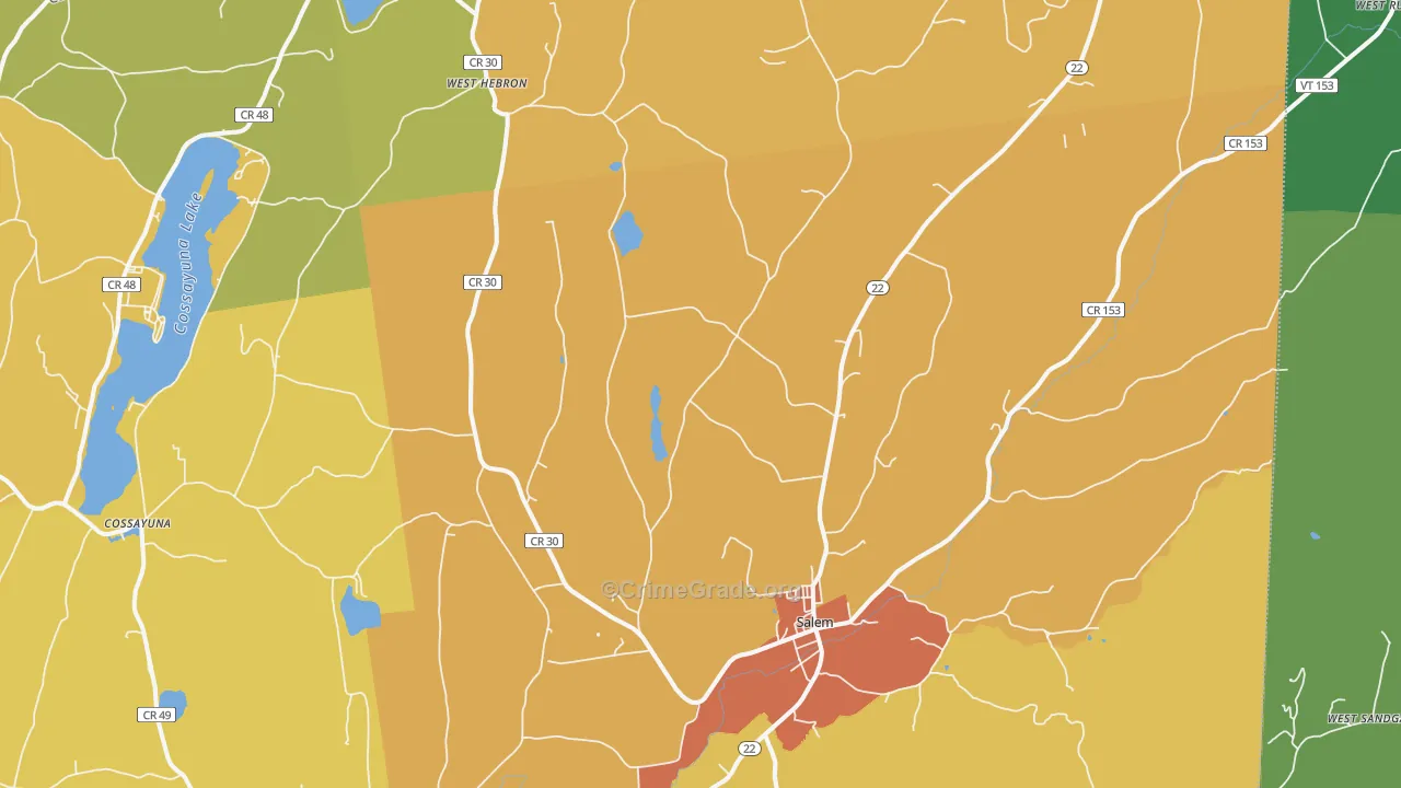 Salem, NY Map of Theft Rates