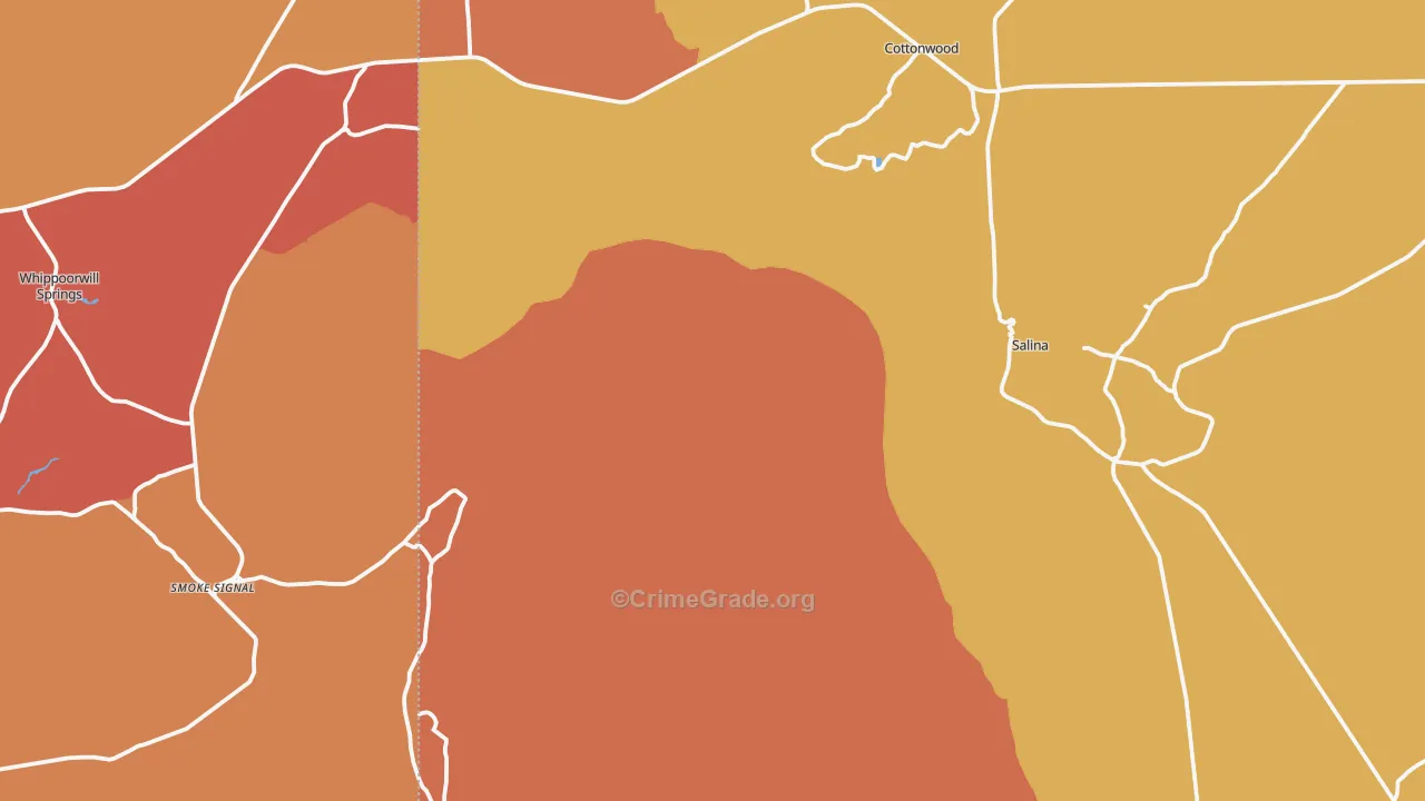 Salina, AZ Map of Theft Rates