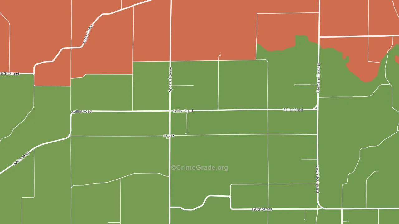 Salina, IA Map of Theft Rates