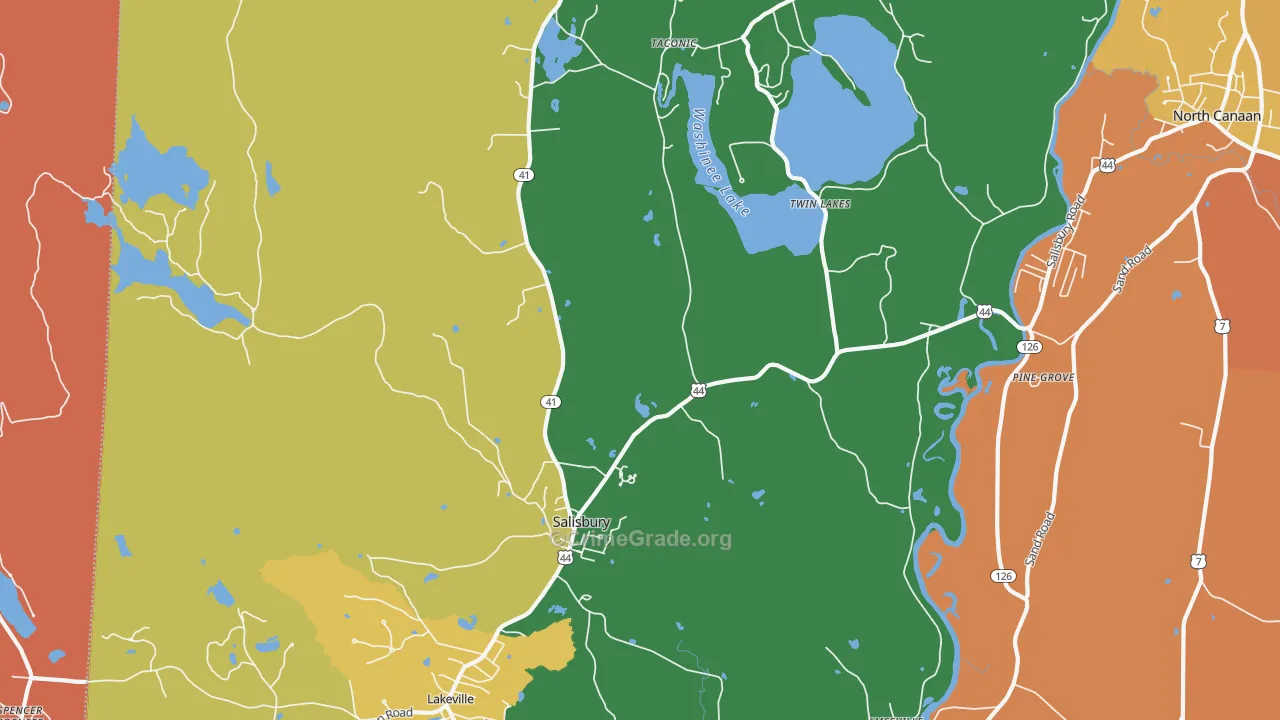 Salisbury, CT Map of Theft Rates