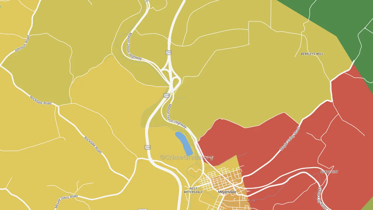 Salisbury Junction, PA Map of Theft Rates