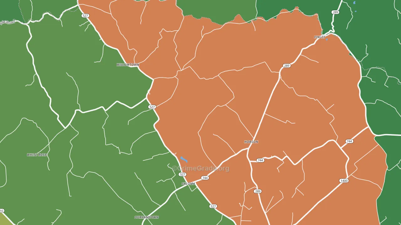 Saloma, KY Map of Theft Rates