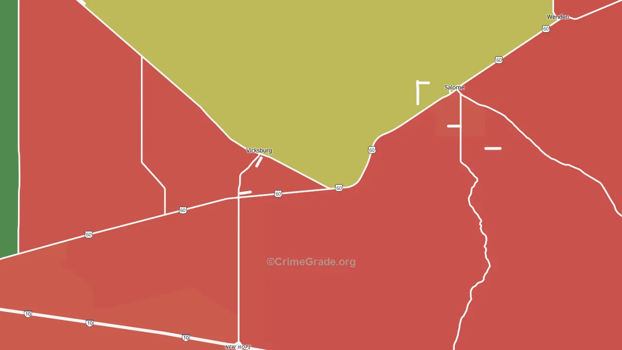 Salome, AZ Map of Theft Rates