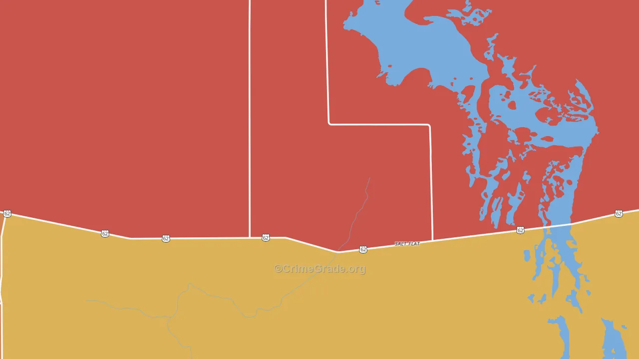 Salt Flat, TX Map of Theft Rates
