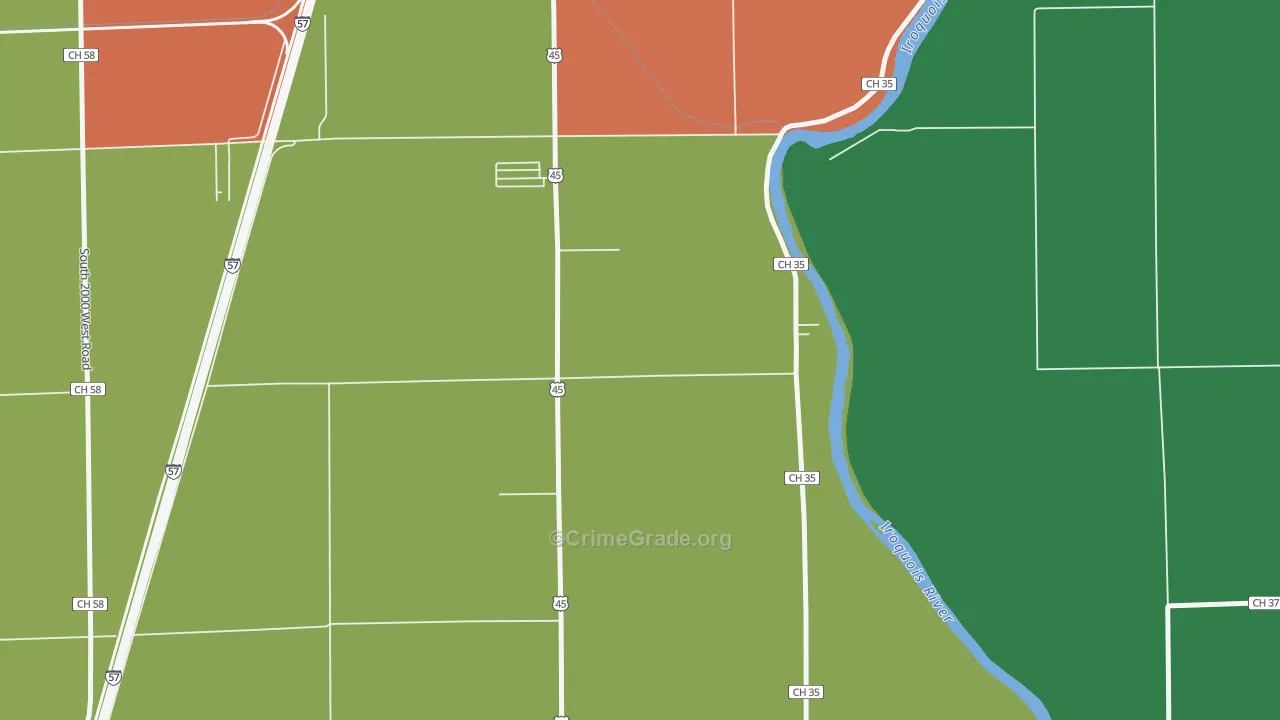 Sammons Point, IL Map of Theft Rates