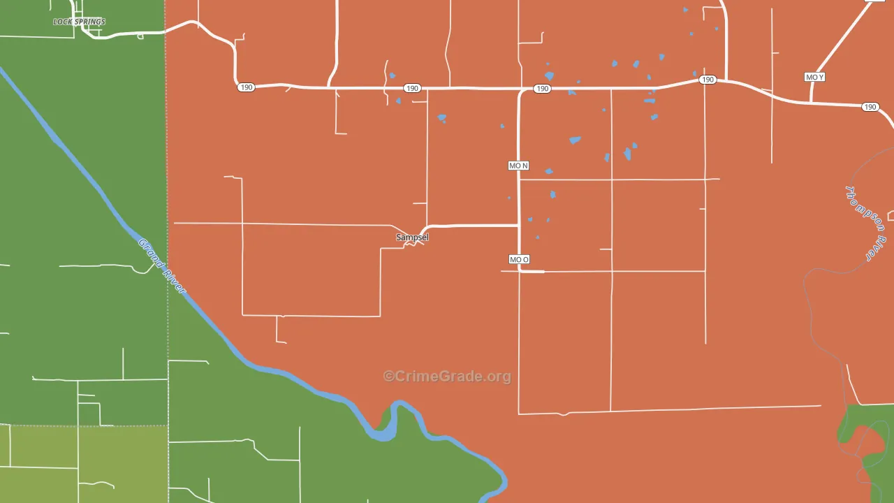 Sampsel, MO Map of Theft Rates