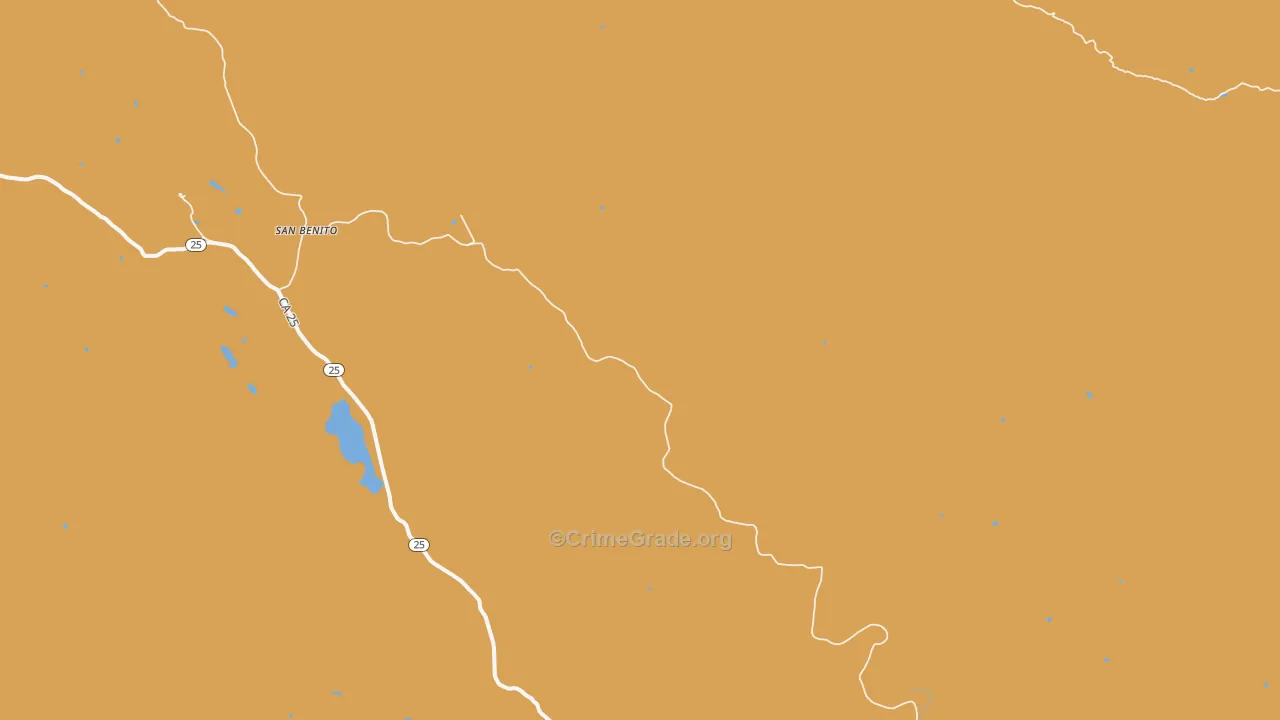 San Benito, CA Map of Theft Rates