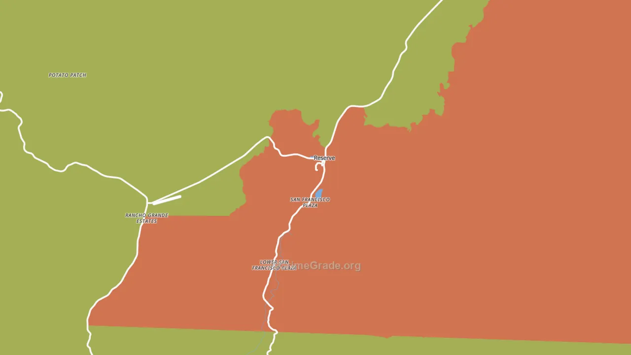 San Francisco Plaza, NM Map of Theft Rates