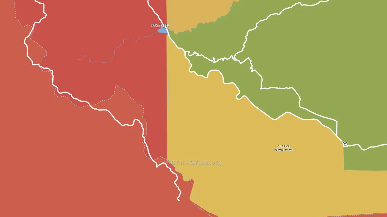 San Isabel, CO Map of Theft Rates