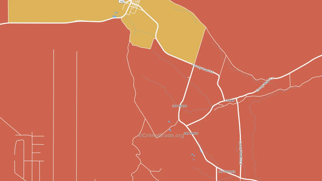 San Pedro, CO Map of Theft Rates