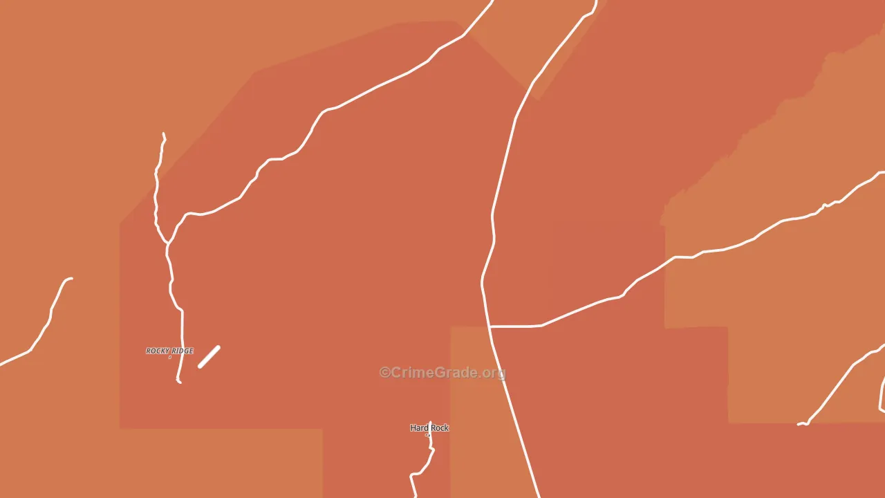 Sand Springs, AZ Map of Theft Rates